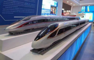 High-Speed Train Sculpture Model