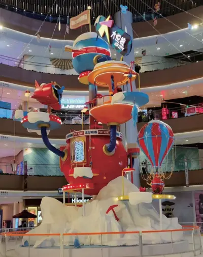 Commercial FRP Sculpture Shopping Mall Centerpiece-Custom Fiberglass Sculpture Services
