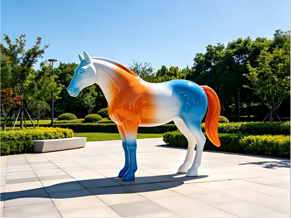 What is FRP sculpture? Large outdoor abstract fiberglass sculpture in park