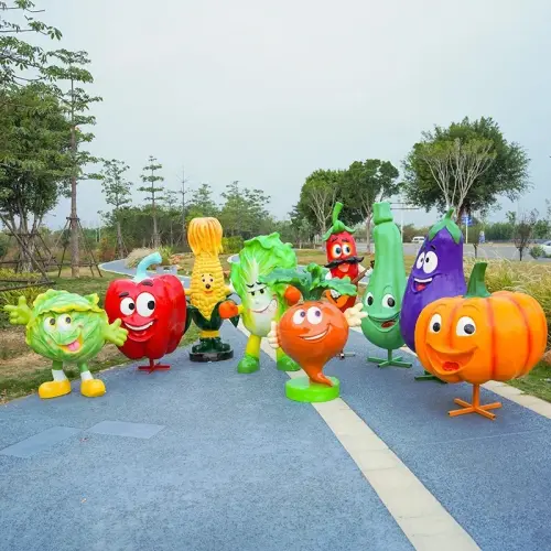 Cartoon vegetable fiberglass event sculpture for brand activation marketing campaigns