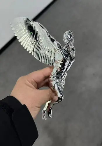 3D-printed model with a metal-plated finish