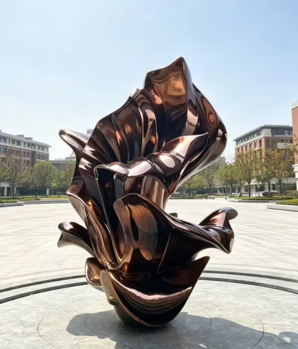 Fiberglass sculpture fabrication large-scale public art installation for city plaza