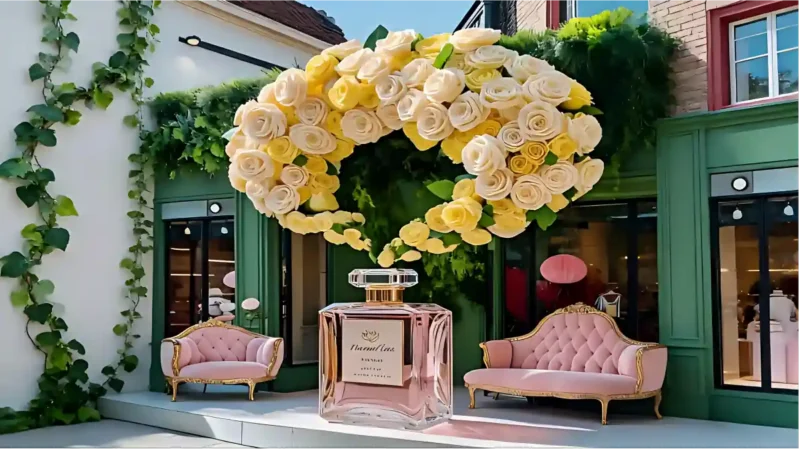 Outdoor commercial installations made of fiberglass