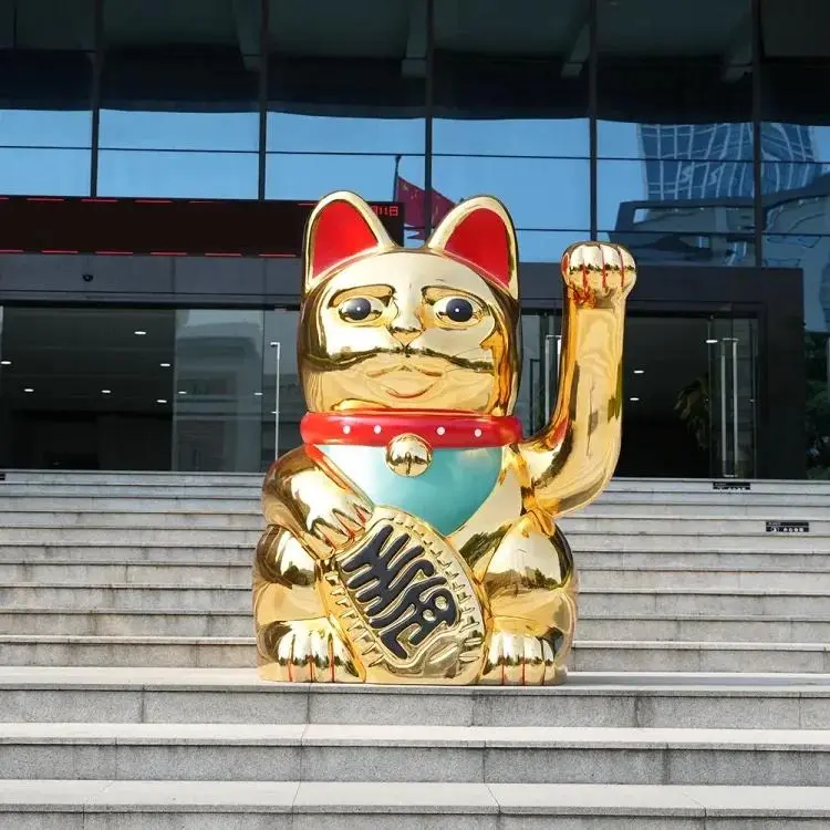 Fiberglass sculpture fabrication with hand-applied gold leaf gilding finish