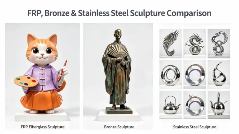 frp vs bronze vs stainless steel sculpture material comparison