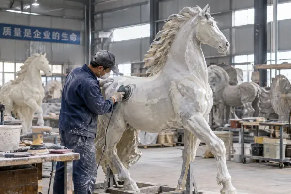 frp horse statues production